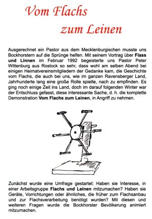 Broschüre vom Flachs zum Leinen