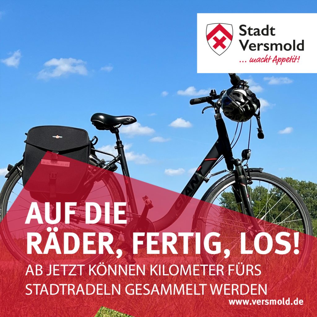 Foto mit Fahrrad weist auf den Beginn der Stadtradeln-Aktion 2026 hin